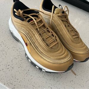 Gold air max sneakers